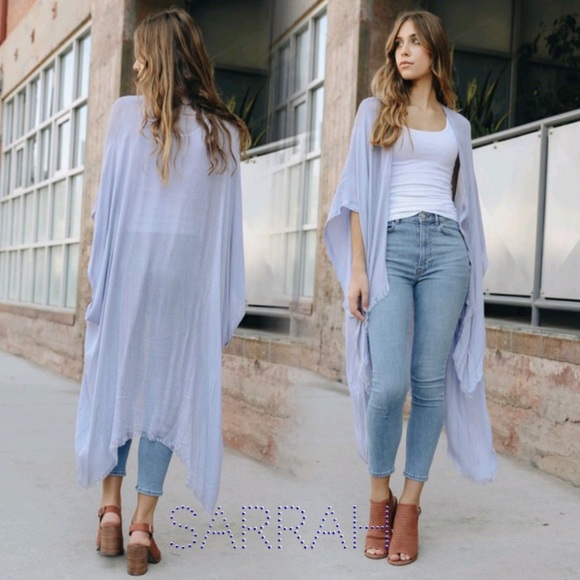 Last 1 then sold out New Boho Chic High Low Kimono Cardigan Wrap - Picture 4 of 8